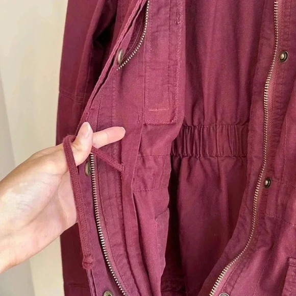 Love Tree Anorak Jacket, Berry Colored Utility Jacket, Size Large - Picture 15 of 16